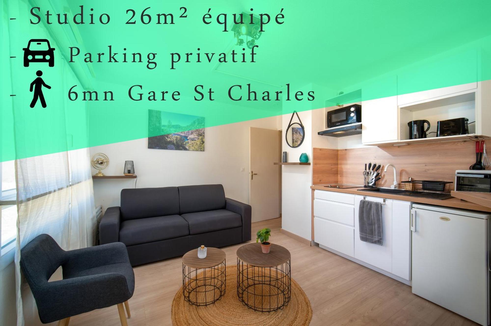 Equipe Avec Parking A 6min A Pied De La Gare St Charles Apartment *